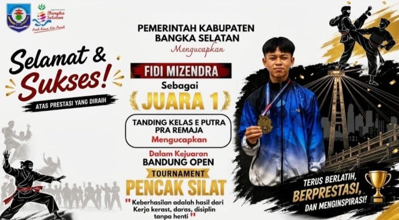 Cetak Prestasi di Kejurnas Pencak Silat, Riza-Debby Apresiasi Fidi Mizendra