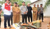 Kapolres dan Forkopimda Beltim Temukan Puluhan Jeriken BBM di sekitar SPBU Desa Padang