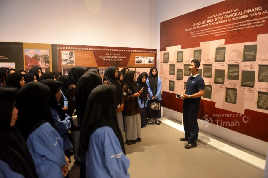 Jadi Ruang Belajar Luar Kelas, Museum Timah Indonesia Pangkalpinang Kenalkan Teknologi Kapal Isap ke Pelajar