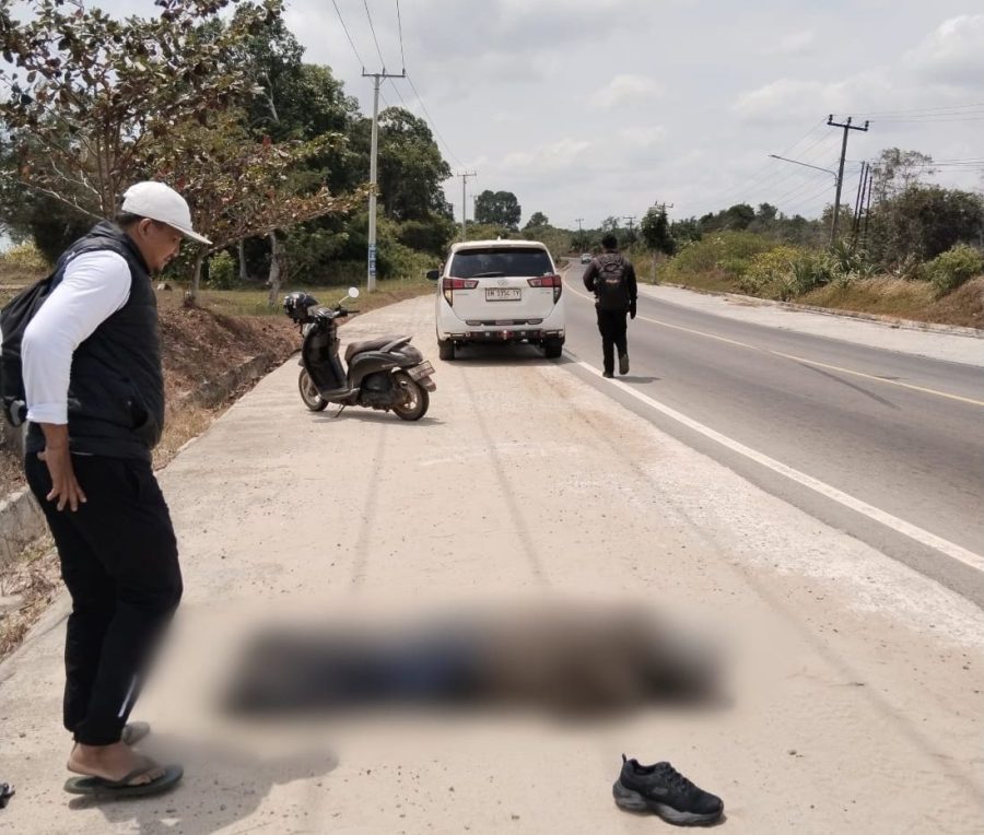 Warga Toboali Meninggal usai Lakalantas di Jalan Pantai Arung Dalam, Diduga Diserempet Innova Zenix