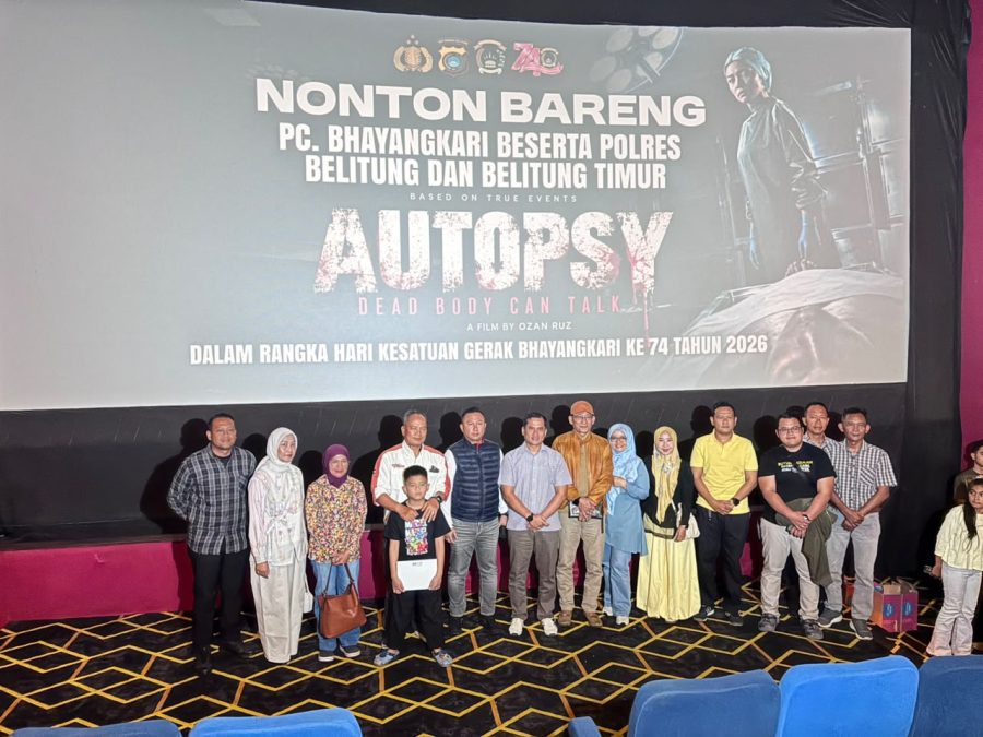 Peringati HKGB ke-74, Polres Belitung dan Belitung Timur Kompak Nobar Film Autopsy
