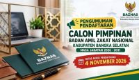 Pendaftaran Calon Pimpinan BAZNAS Bangka Selatan Resmi Dibuka, Cek Syarat dan Jadwalnya