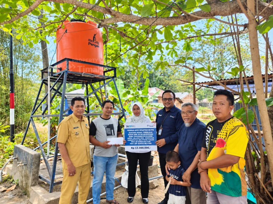 Kemarau Tak Lagi Cemas, Bantuan PT Timah Hadirkan Kembali Air Bersih di Dusun Terang Bulan