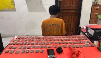 Polisi Tangkap Remaja 17 Tahun di Mentok, Ganja 19 Paket Disita