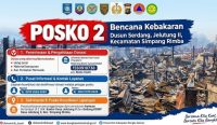 Posko 1 Overkapasitas, Bantuan Kebakaran Dusun Serdang Dialihkan ke Posko 2 Desa Jelutung II