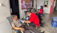 Sambut HUT ke-75 Humas Polri, Polres Bangka Gelar Bakti Sosial Donor Darah