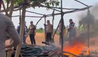 Polisi Ringkus Pengedar di Toboali, Pondok Transaksi Sabu Dibakar